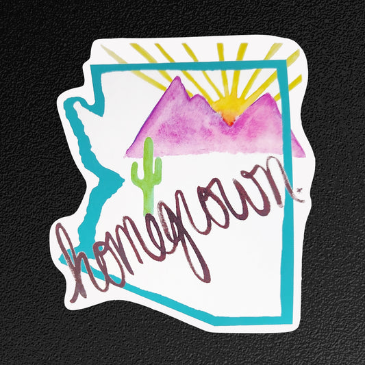 "Arizona Homegrown (Teal)" Vinyl Sticker/Decal