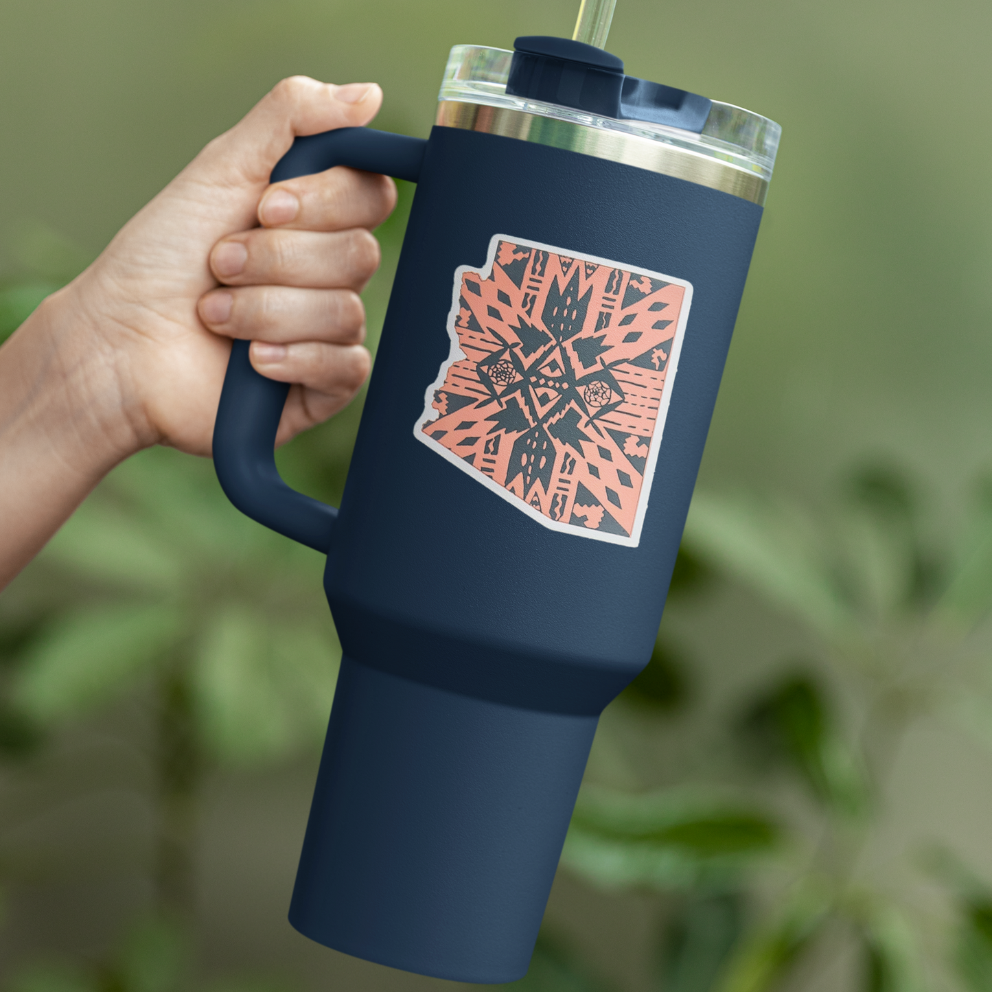 "Aztec AZ (Coral)" Vinyl Sticker/Decal