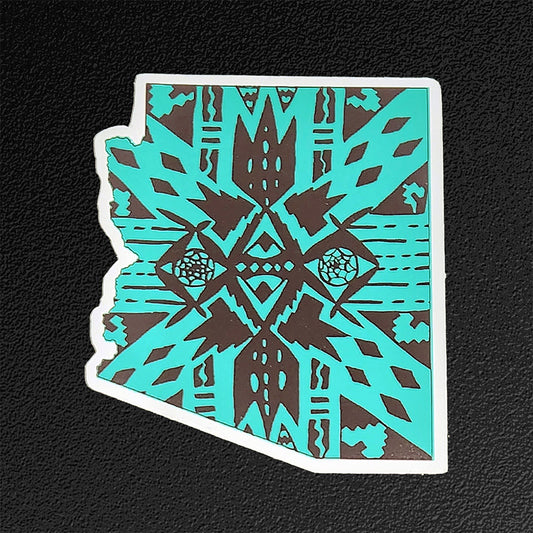 "Aztec AZ (Turquoise)" Vinyl Sticker/Decal