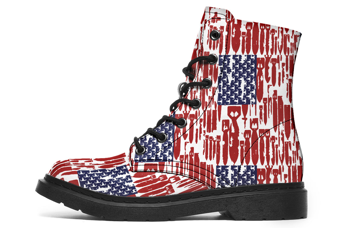 Combat Boots - "EOD Bomb Flag"