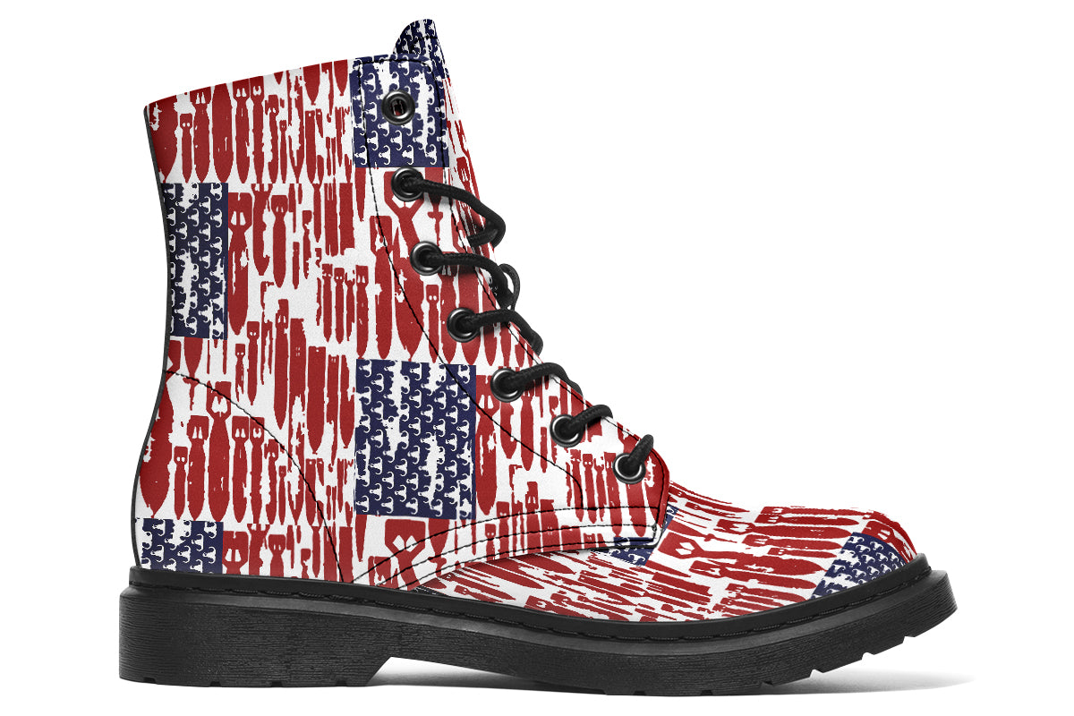 Combat Boots - "EOD Bomb Flag"