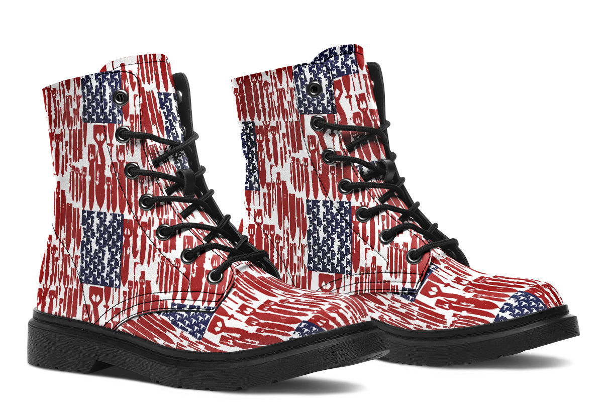 Combat Boots - "EOD Bomb Flag"
