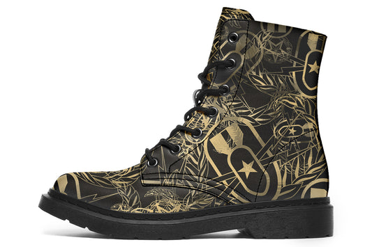 Combat Boots - "It's 5 o'clock Somewhere" (Tan)