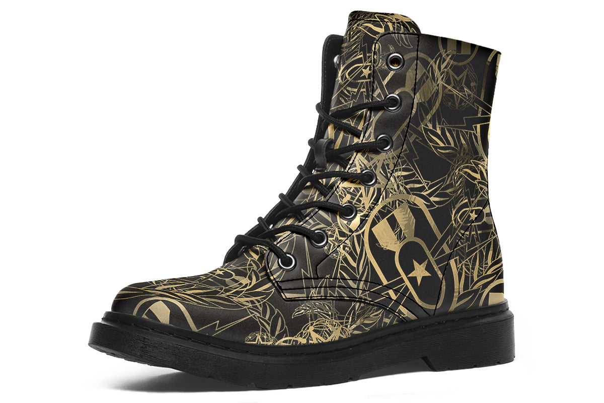 Combat Boots - "It's 5 o'clock Somewhere" (Tan)