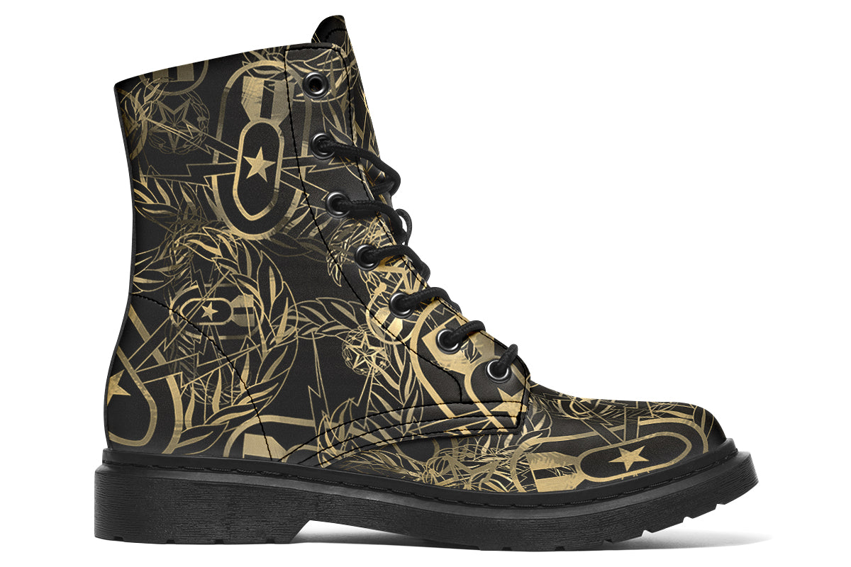 Combat Boots - "It's 5 o'clock Somewhere" (Tan)