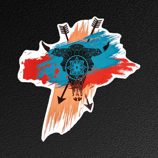 "Brush Strokes Skull" Vinyl Sticker/Decal