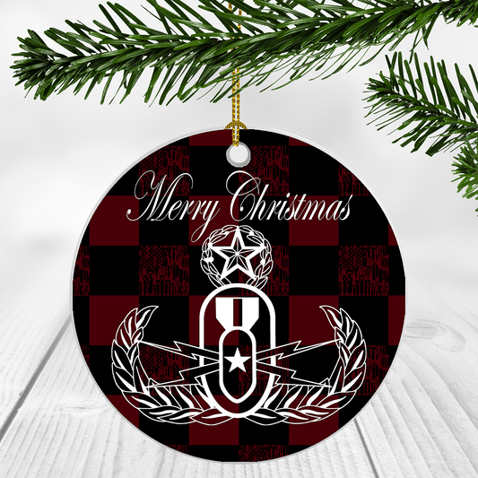 Ornament - "BuffalEOD Plaid Badge"