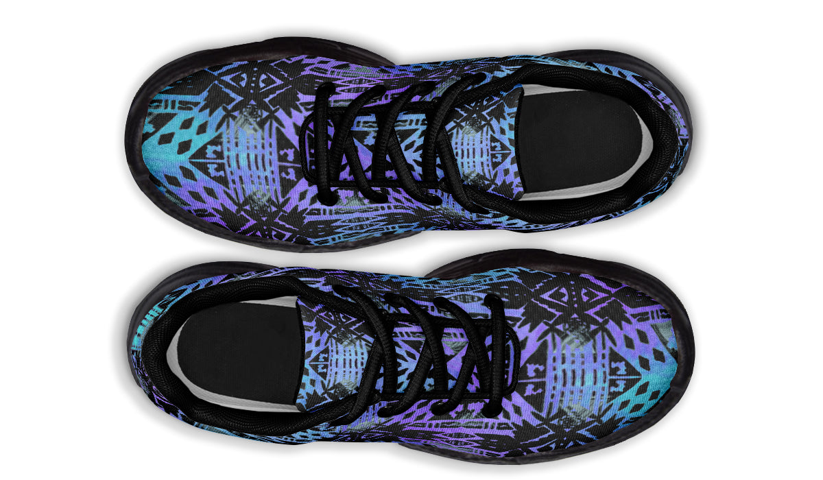 Chunky Sneakers - "Aztec Ombre" (Blue & Purple)