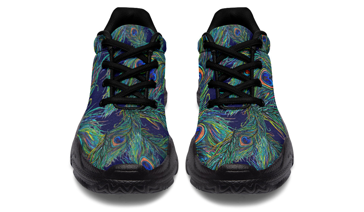 Chunky Sneakers - "Peacock Feathers"
