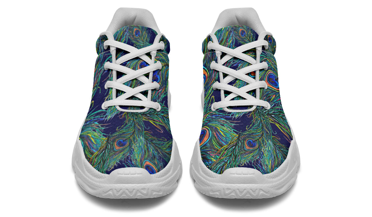 Chunky Sneakers - "Peacock Feathers"