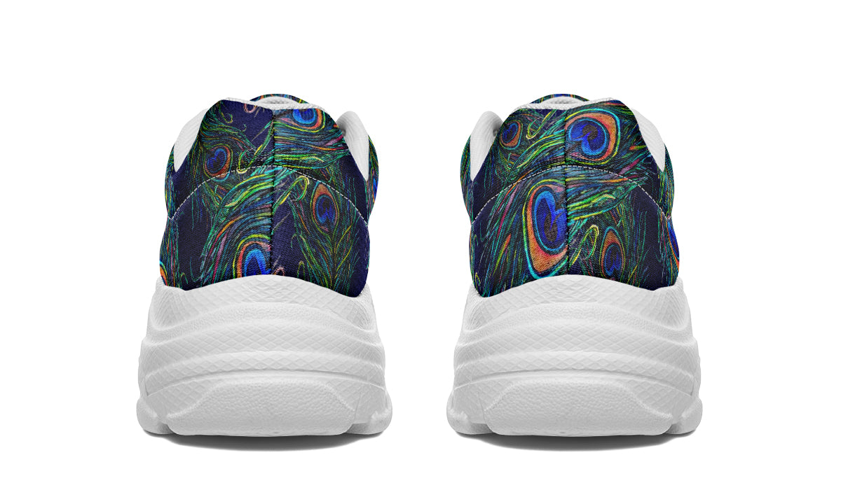 Chunky Sneakers - "Peacock Feathers"
