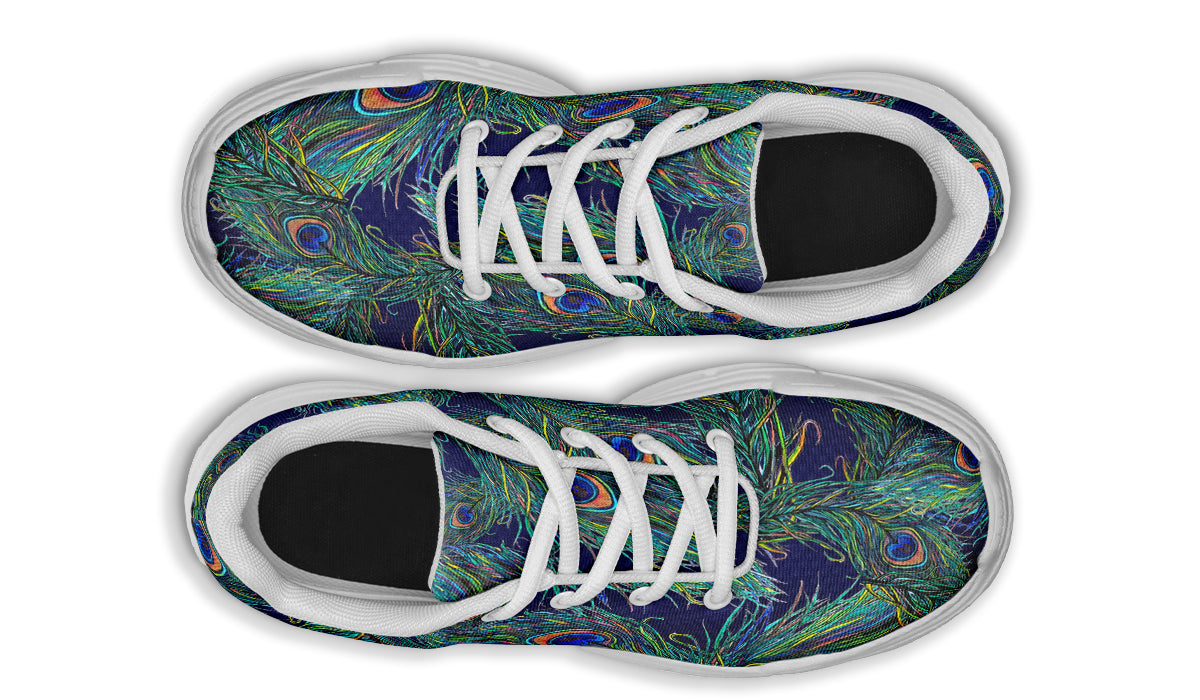 Chunky Sneakers - "Peacock Feathers"