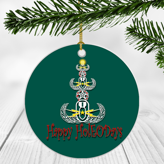 Ornament - "Happy HolEODays Crab Tree"