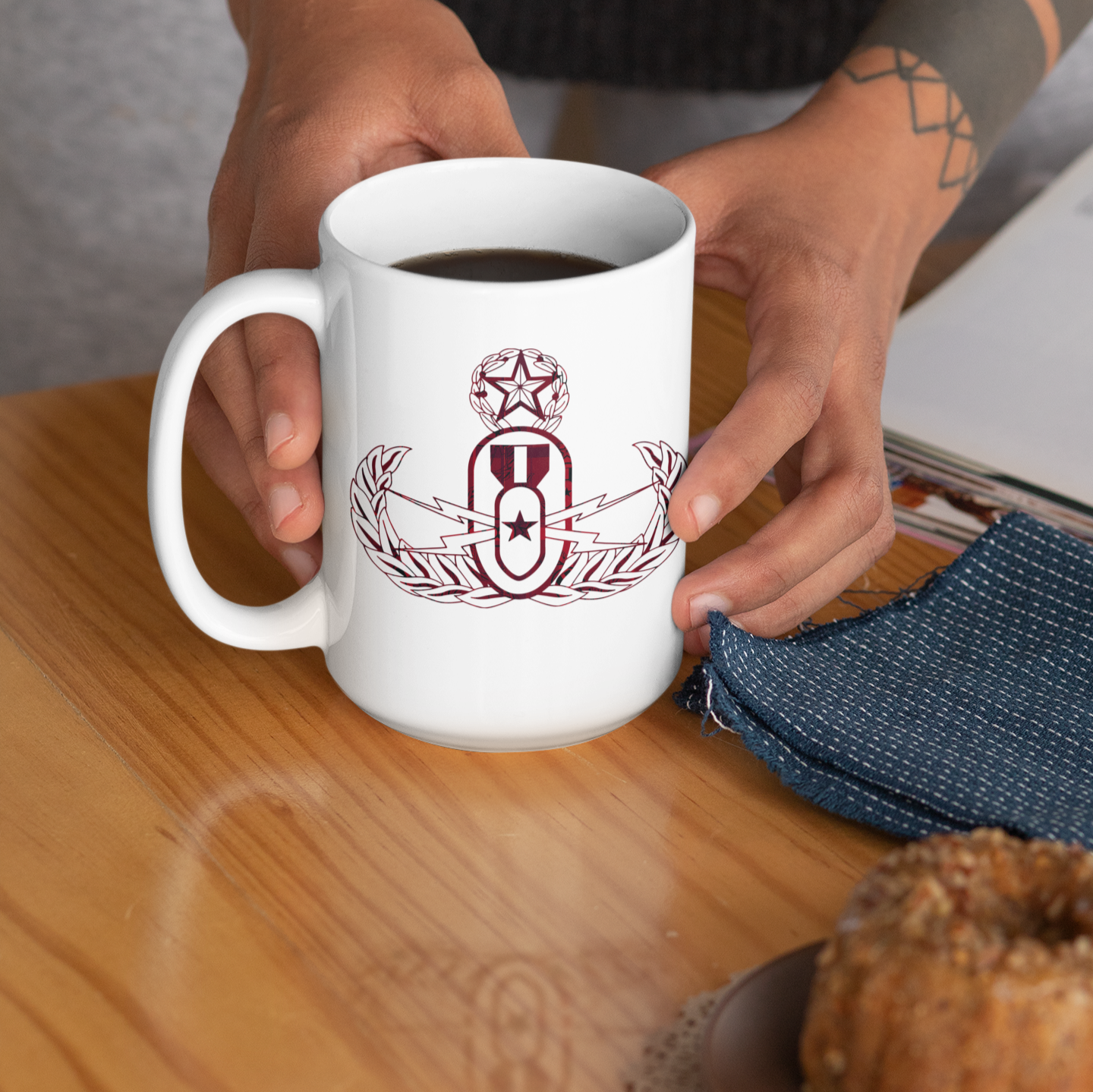 Mug - "EOD Plaid Master Badge"