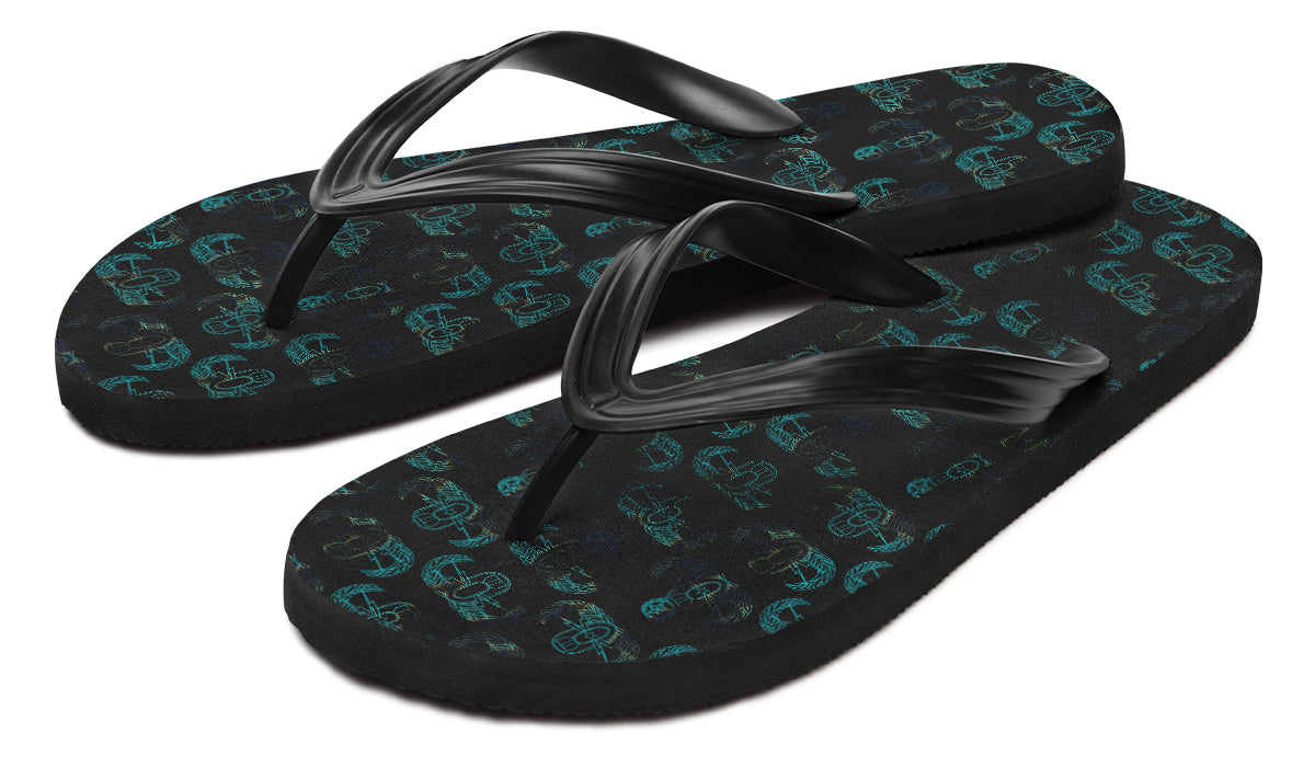 Flip Flops - "EOD Badge Rows" (Burnt Edges)