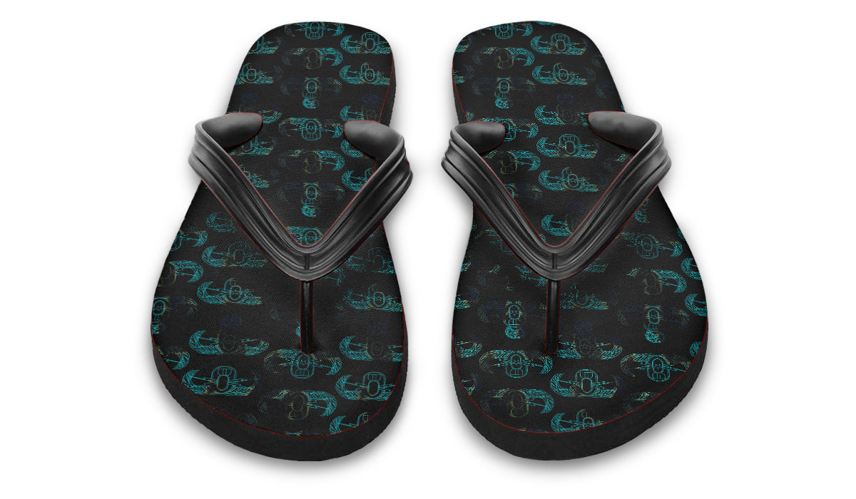 Flip Flops - "EOD Badge Rows" (Burnt Edges)