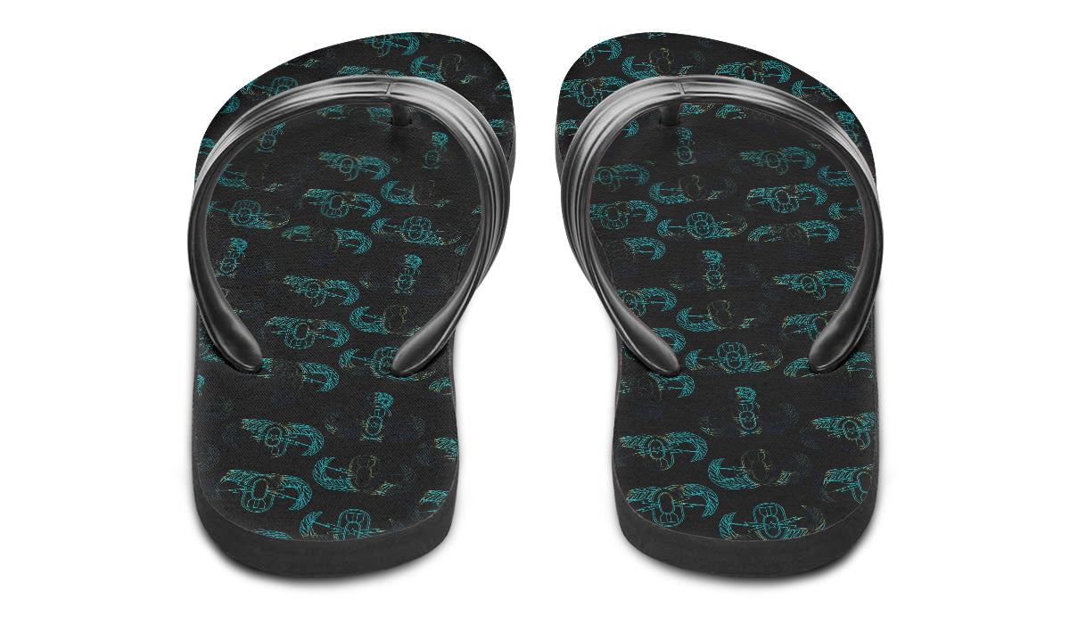 Flip Flops - "EOD Badge Rows" (Burnt Edges)