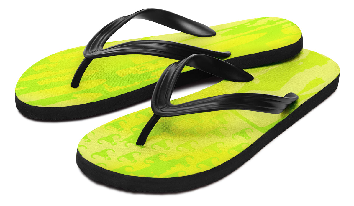 Flip Flops - "EOD Bomb Flag" (Lemon Lime)