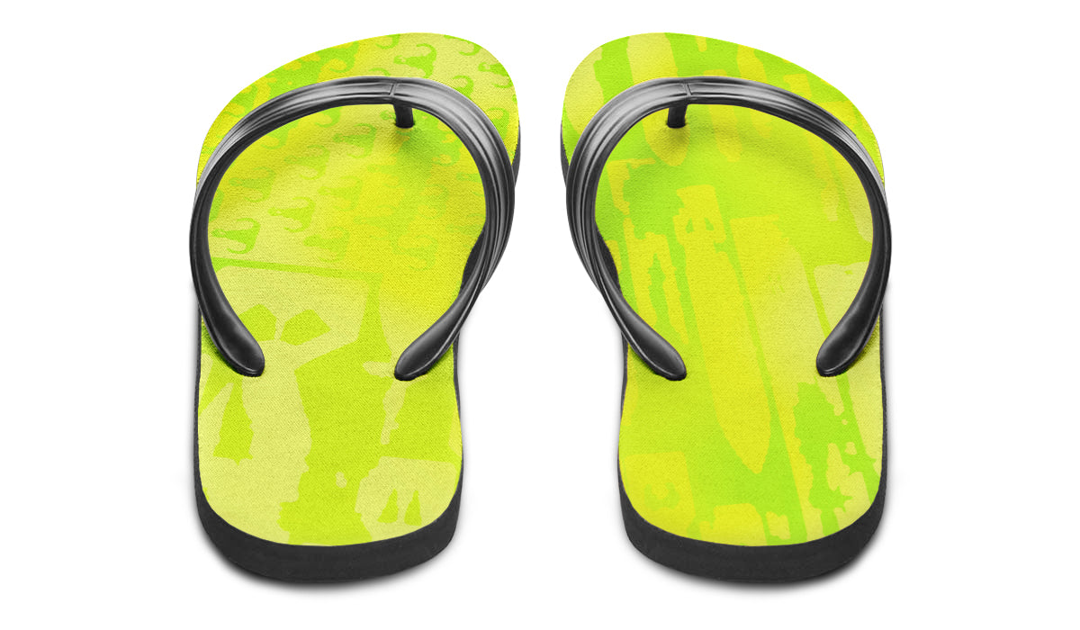 Flip Flops - "EOD Bomb Flag" (Lemon Lime)