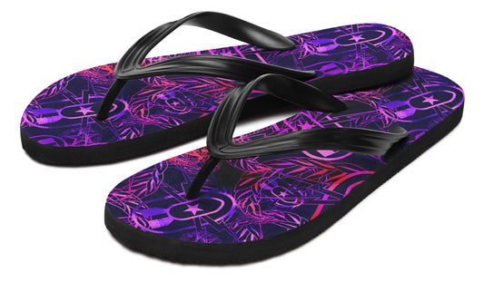 Flip Flops - "It's 5 o'clock Somewhere" (Orange on Purple)