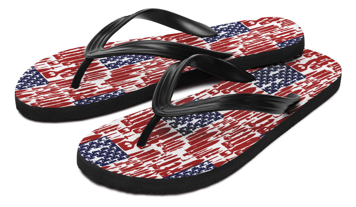 Flip Flops - "EOD Bomb Flag"