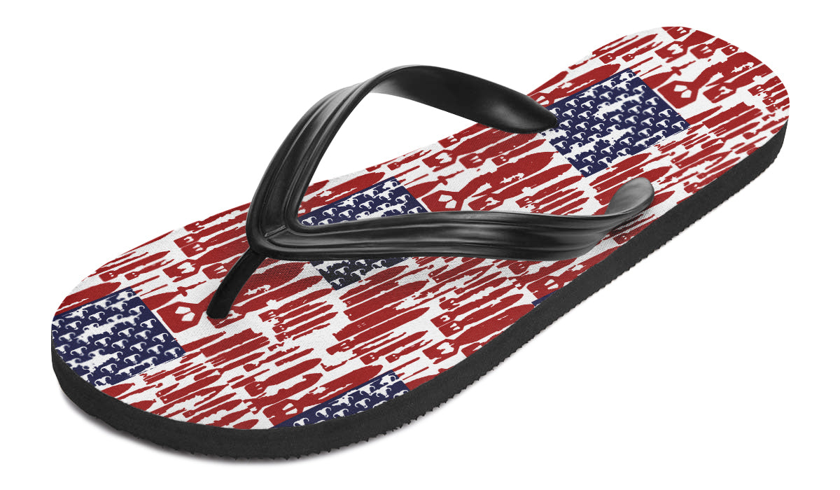 Flip Flops - "EOD Bomb Flag"