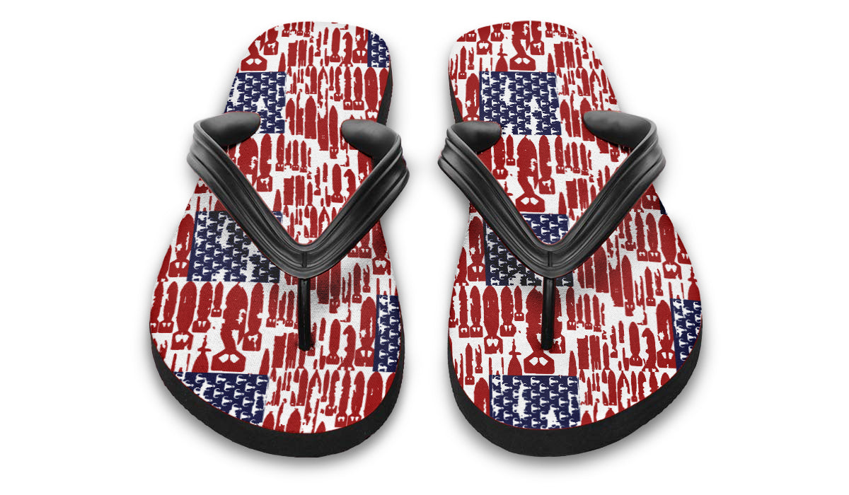 Flip Flops - "EOD Bomb Flag"