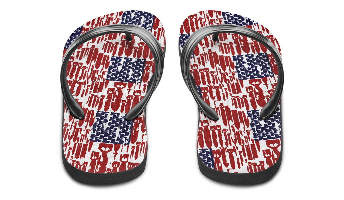 Flip Flops - "EOD Bomb Flag"