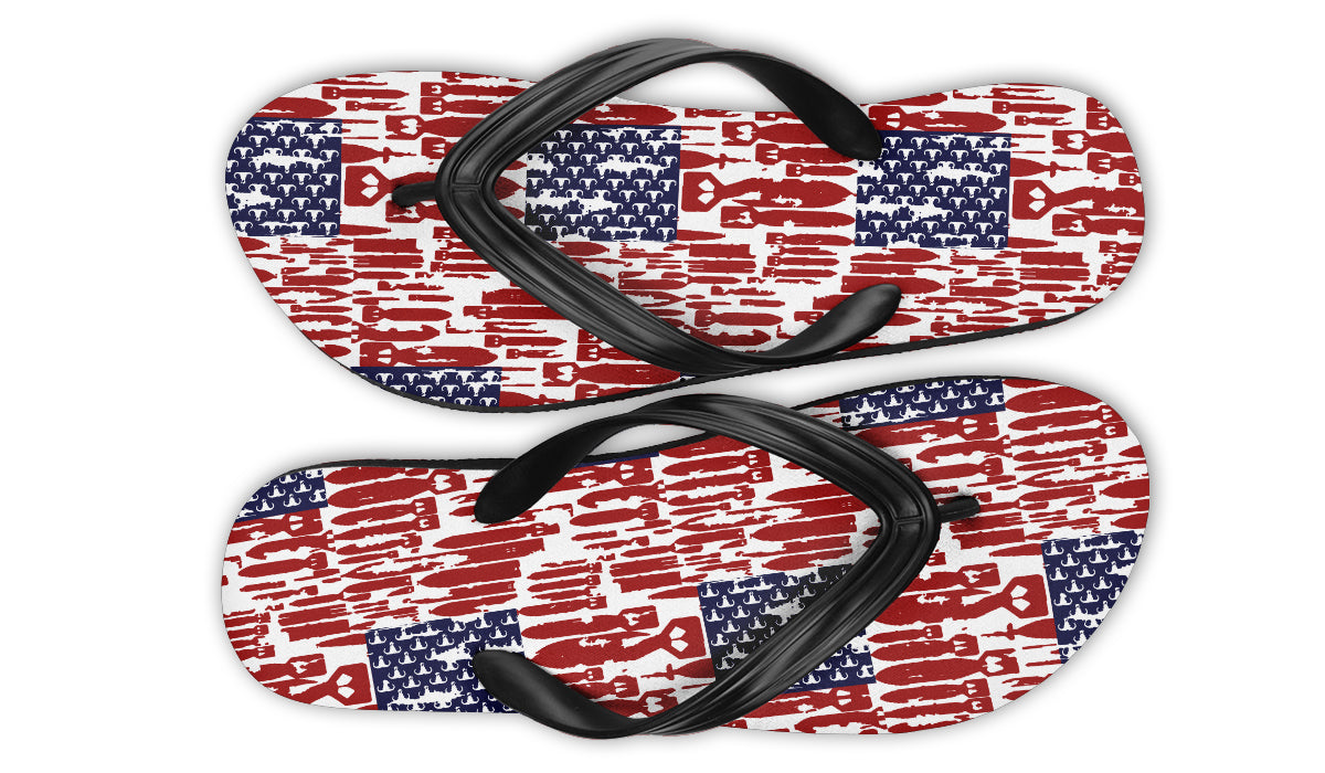 Flip Flops - "EOD Bomb Flag"