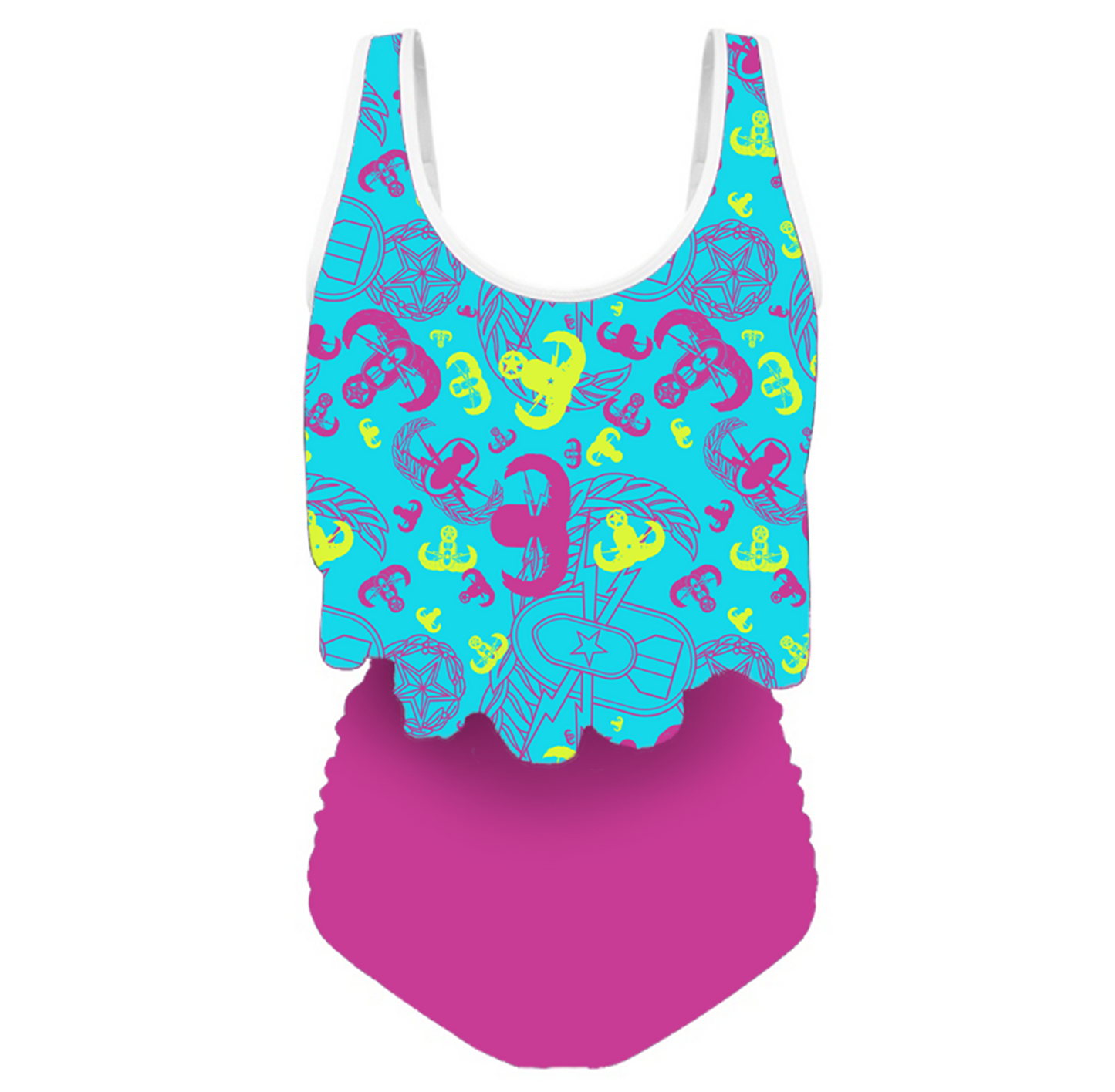 Women's Flowy Tankini - "EOD Party"