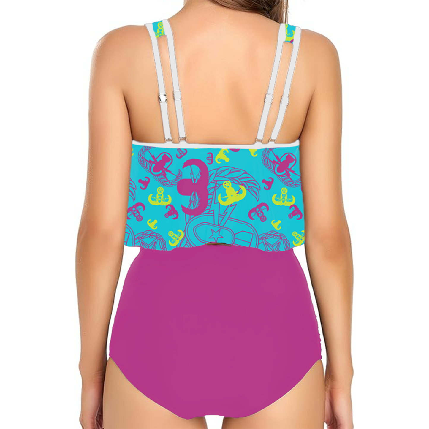 Women's Flowy Tankini - "EOD Party"