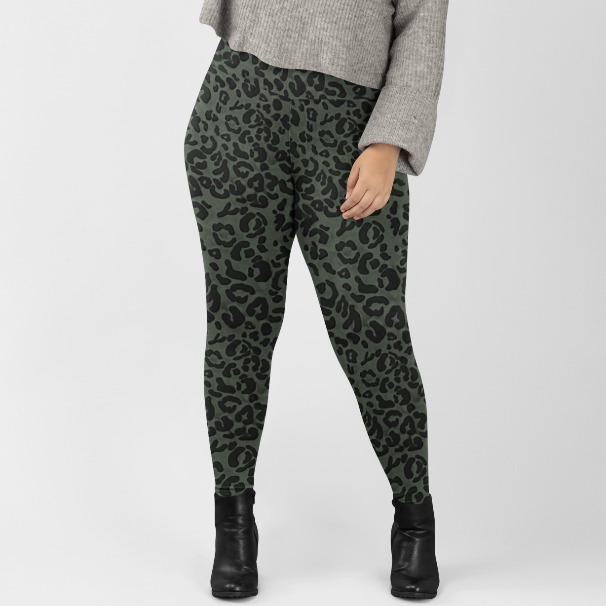 Leggings with Pockets - "Forest Leopard"
