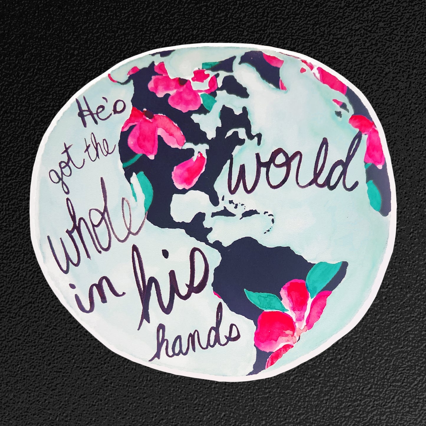He's Got the Whole World in His Hands Vinyl Sticker/Decal