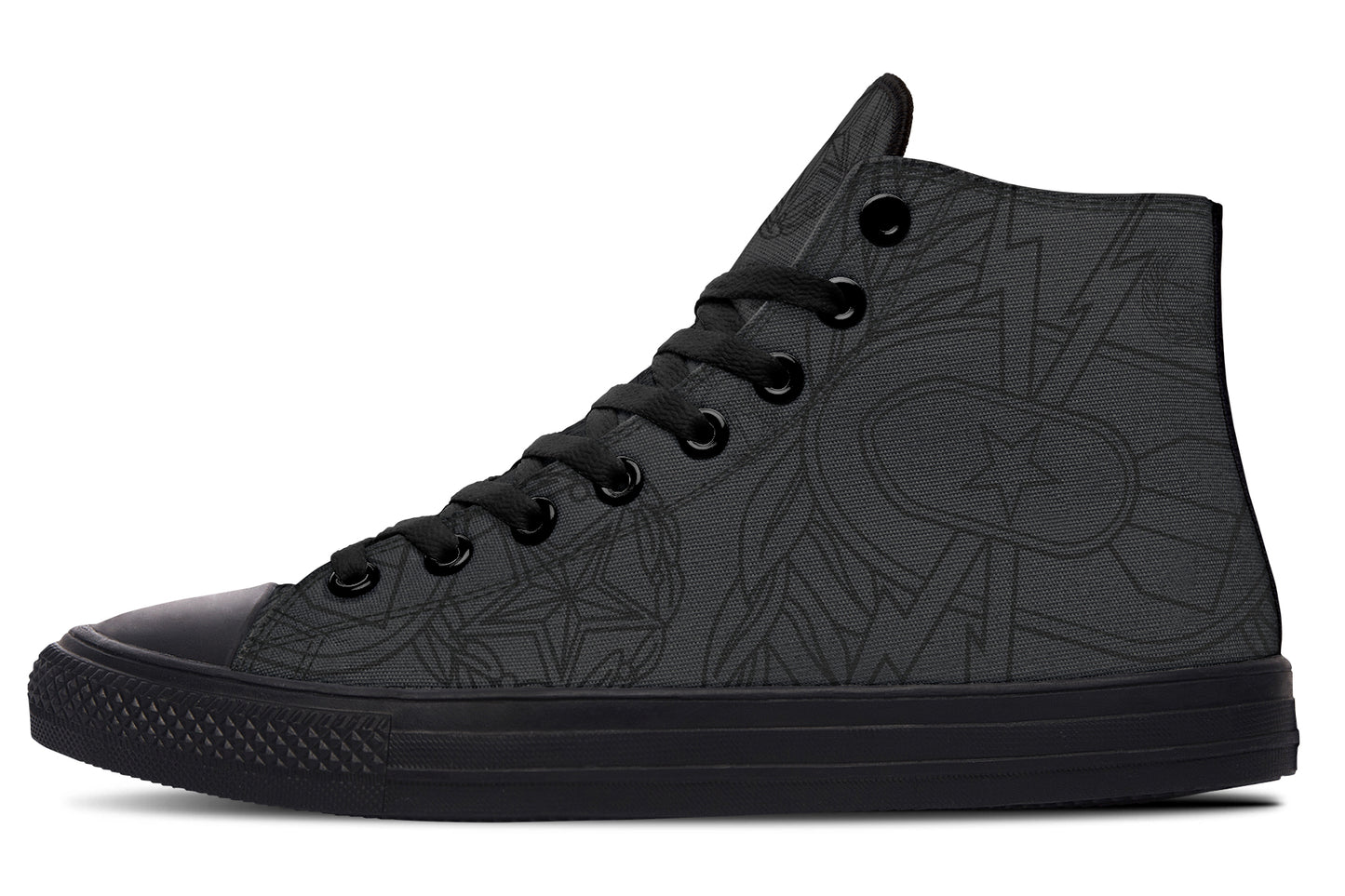 High Tops - "EOD Mixed Badges" (Black on Grey)