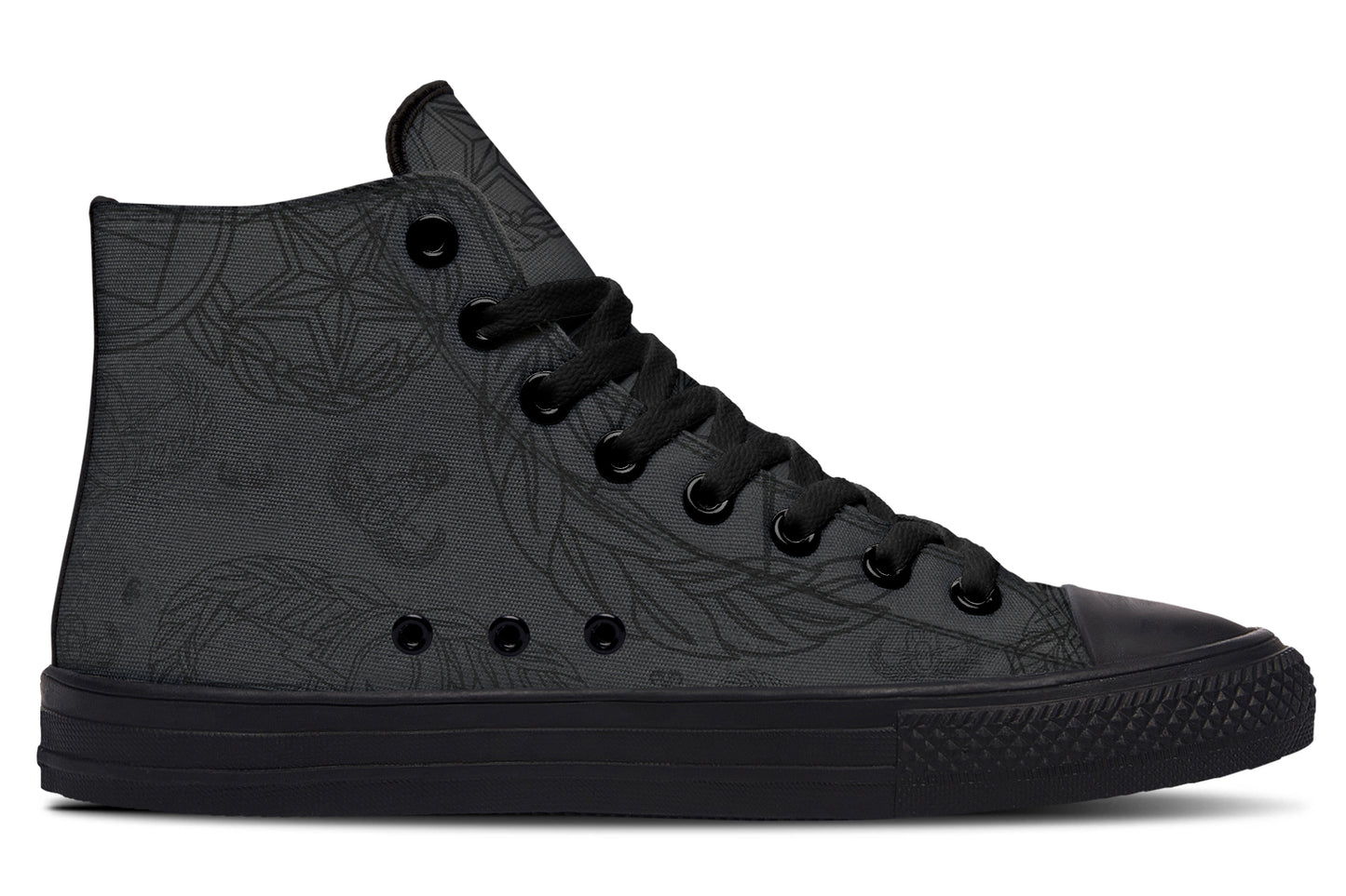 High Tops - "EOD Mixed Badges" (Black on Grey)