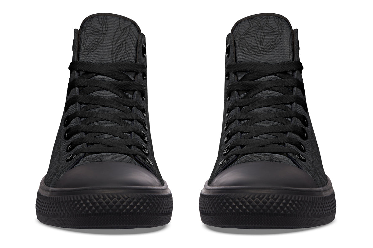 High Tops - "EOD Mixed Badges" (Black on Grey)