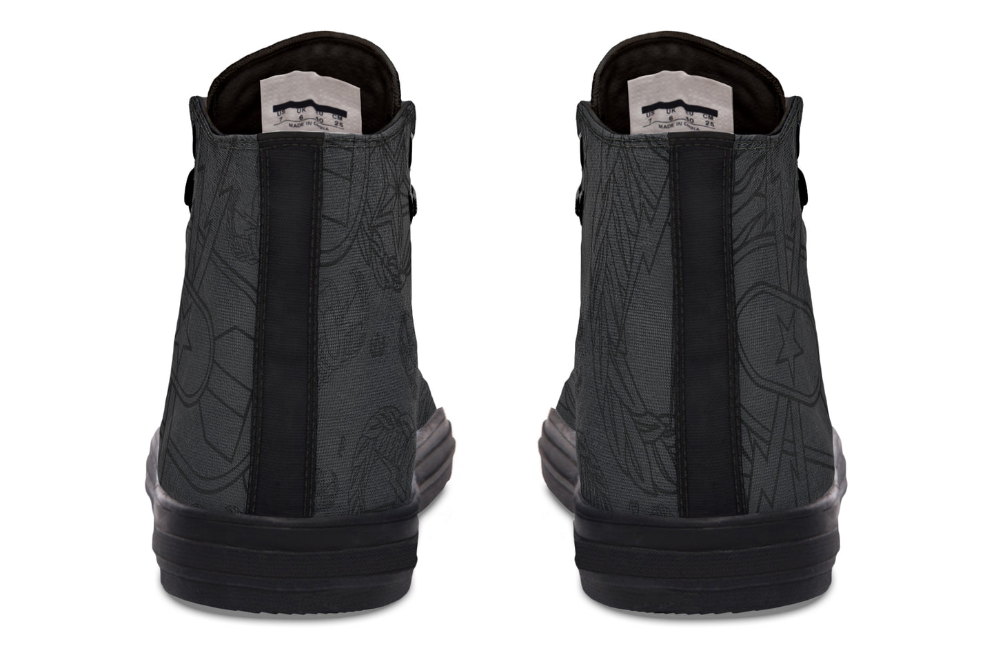 High Tops - "EOD Mixed Badges" (Black on Grey)