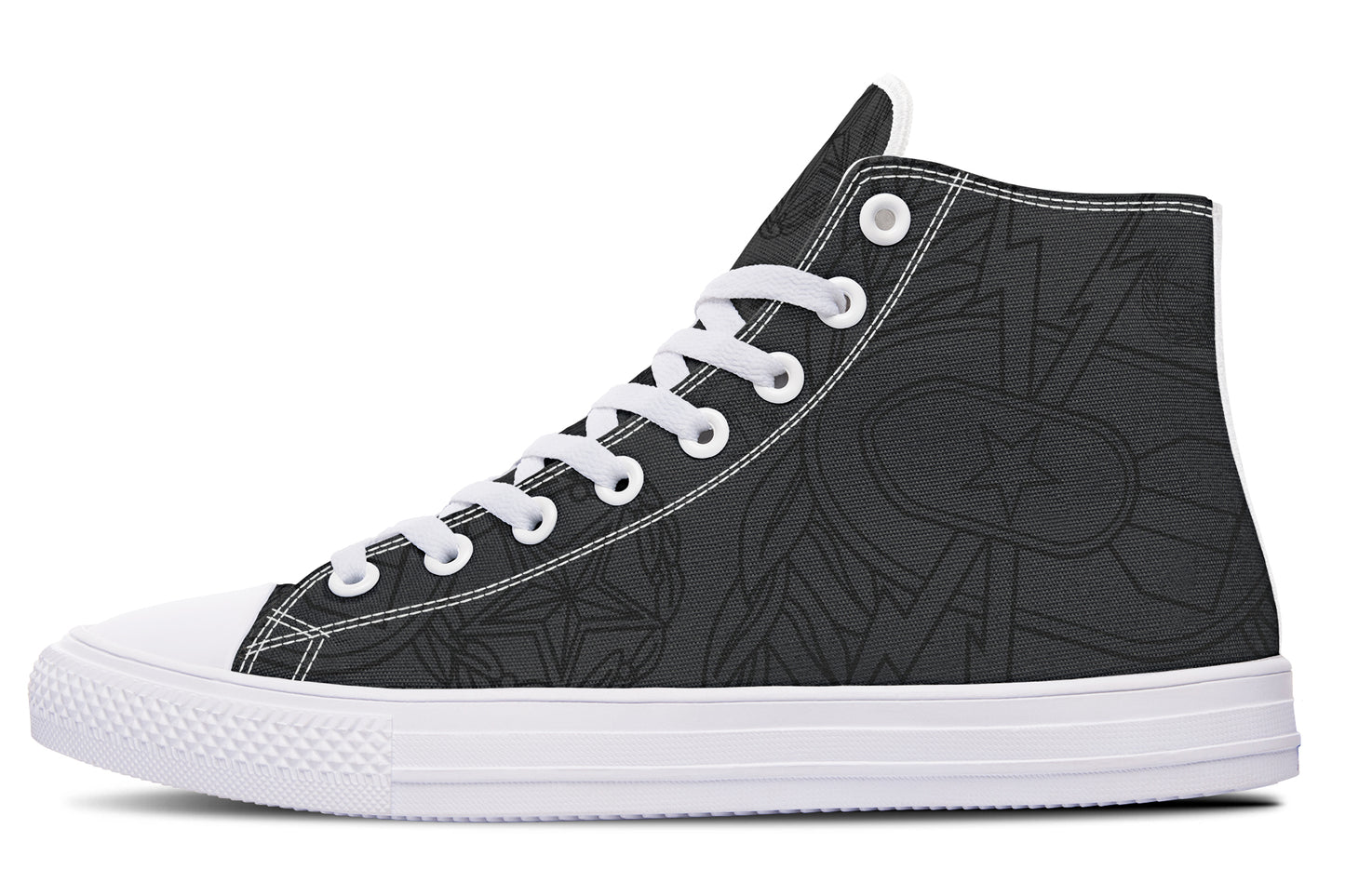 High Tops - "EOD Mixed Badges" (Black on Grey)