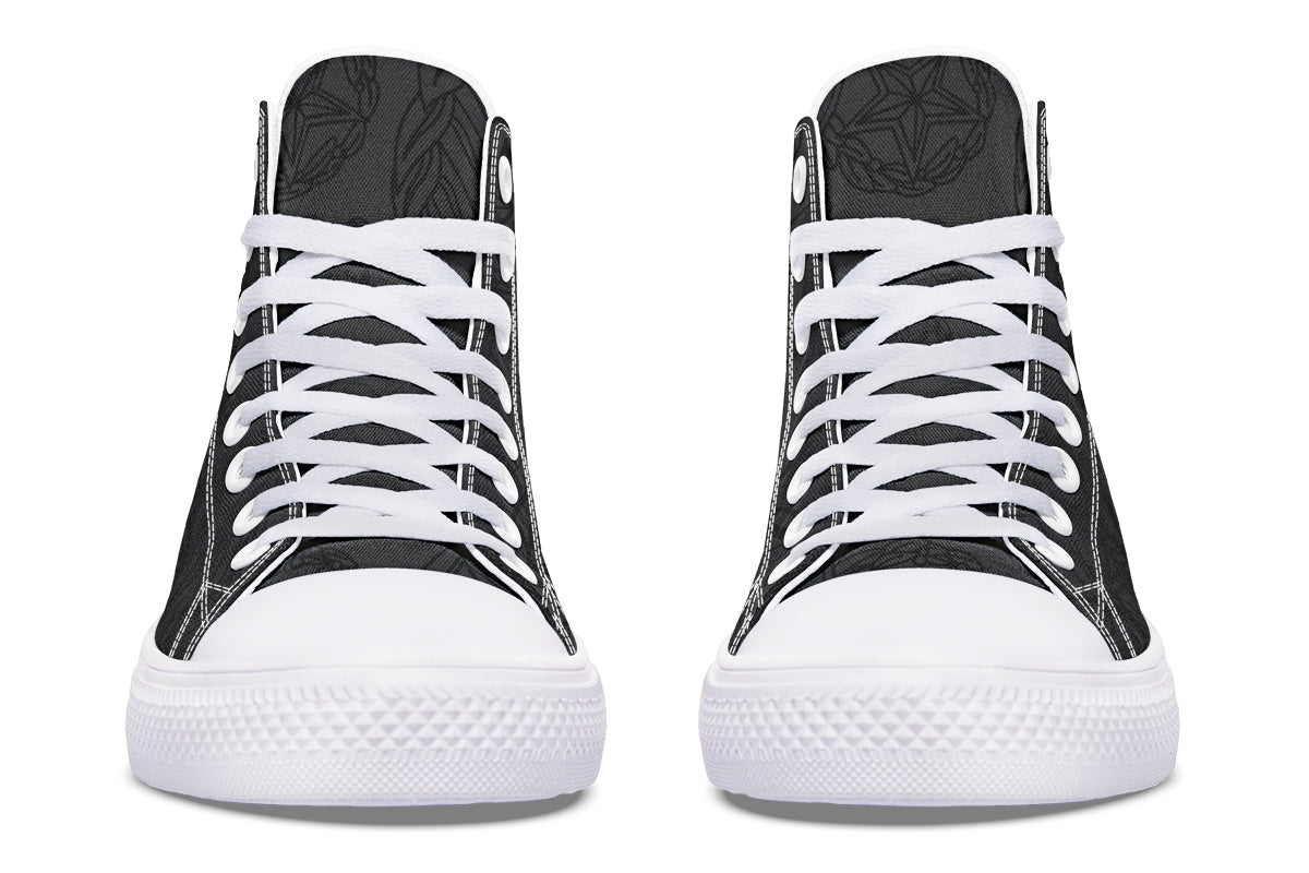 High Tops - "EOD Mixed Badges" (Black on Grey)