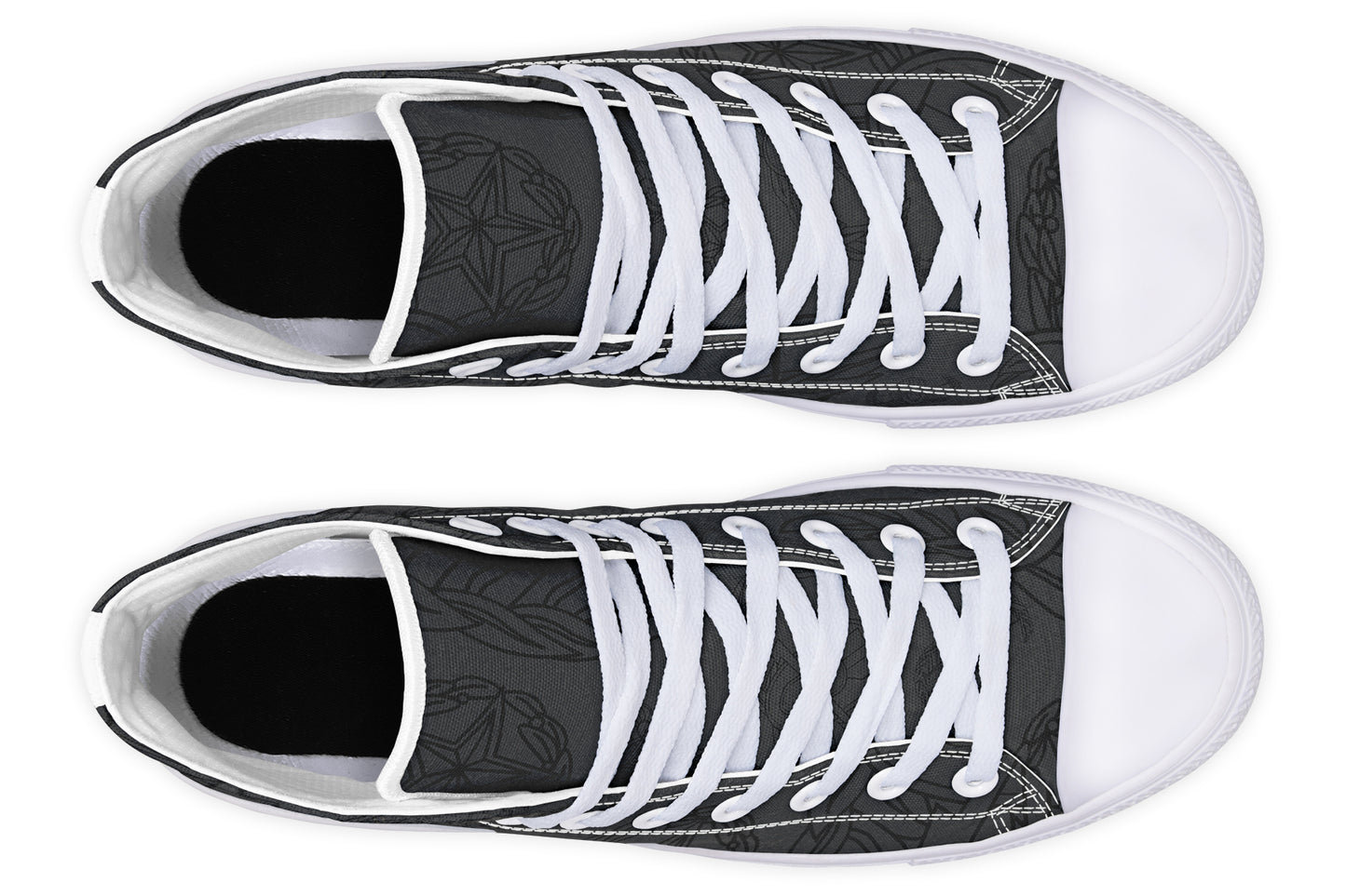 High Tops - "EOD Mixed Badges" (Black on Grey)