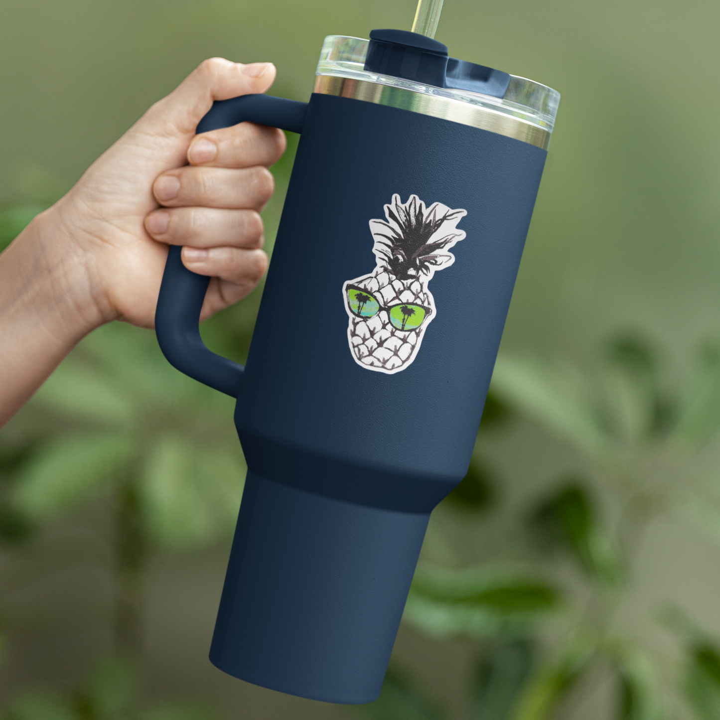 "Hot Pineapple in Green" Vinyl Sticker/Decal