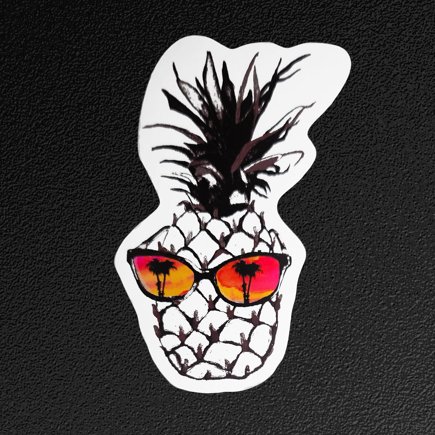 "Hot Pineapple in Orange" Vinyl Sticker/Decal