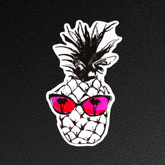 Vinyl Sticker/Decal - "Hot Pineapple in Pink"