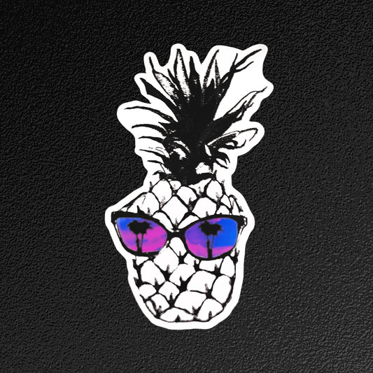 Vinyl Sticker/Decal - "Hot Pineapple in Purple"