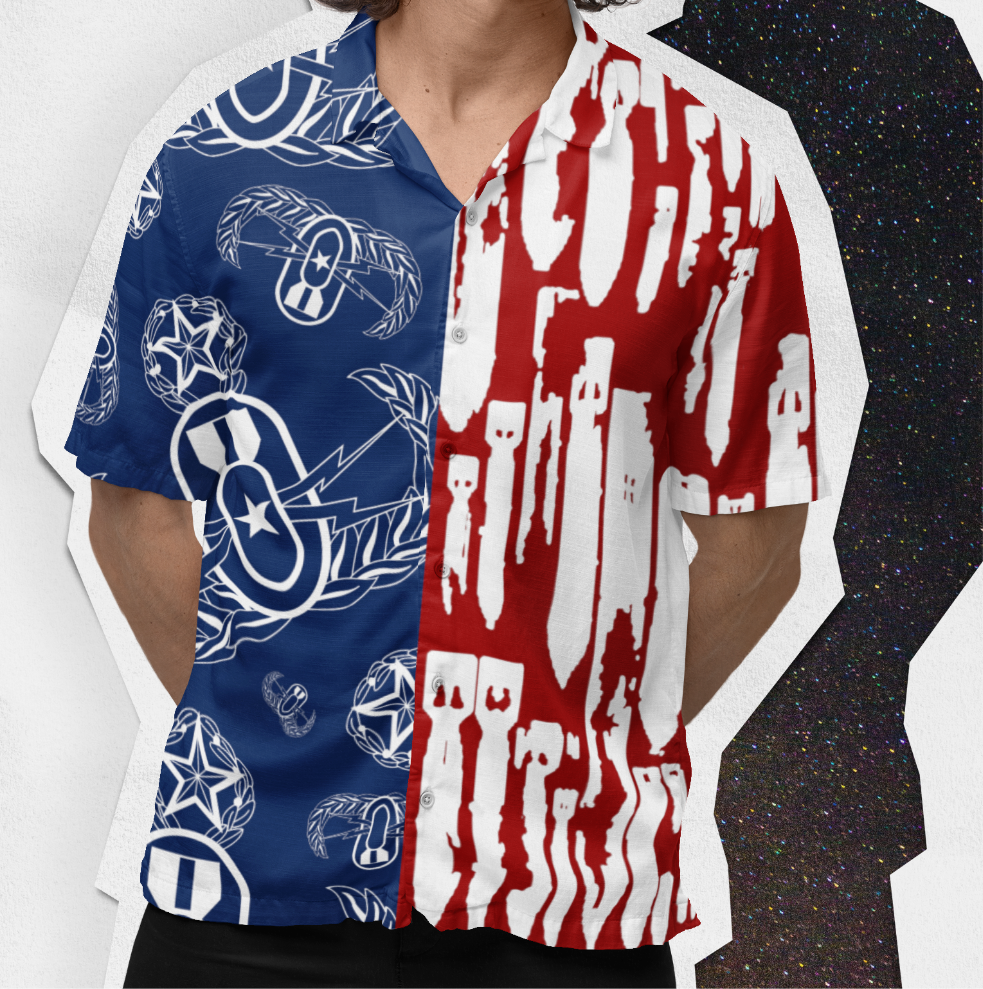 Hawaiian Shirt - "Red, White, & BOOM!"