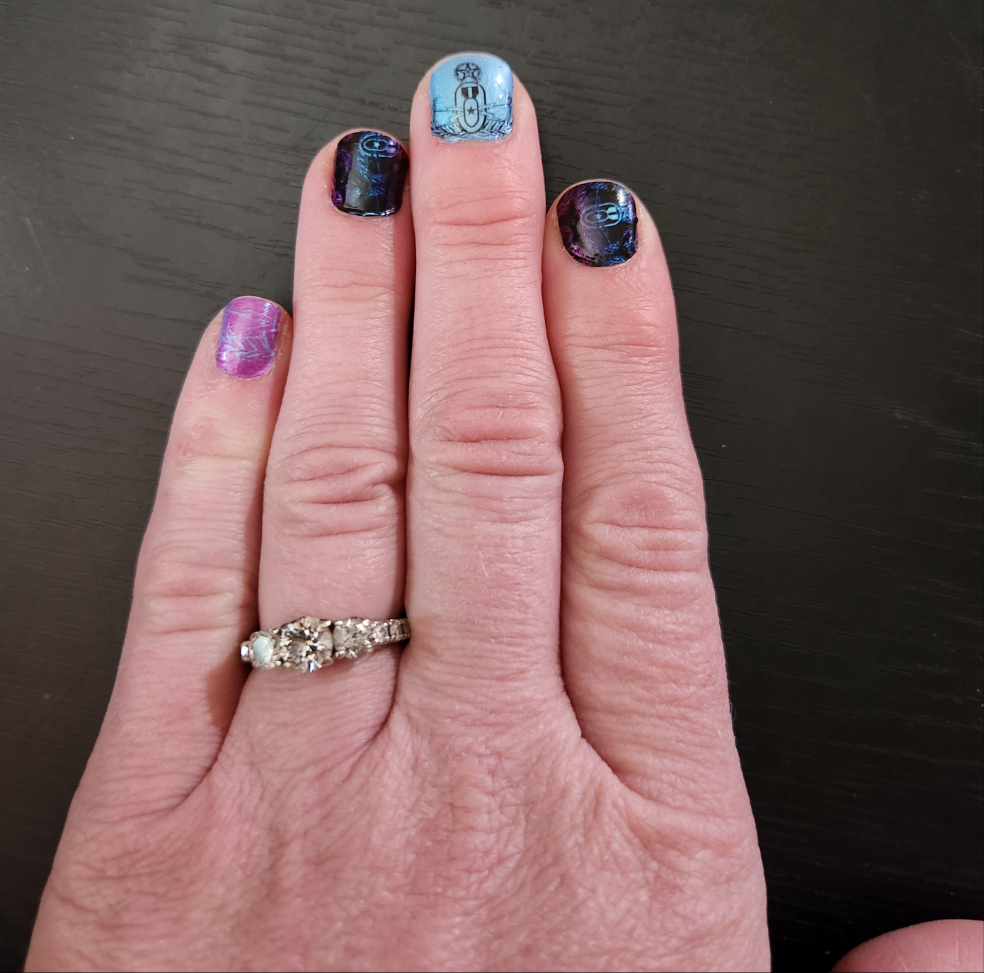 "EOD BOMBre" Nail Art Strips (Purples & Blues)