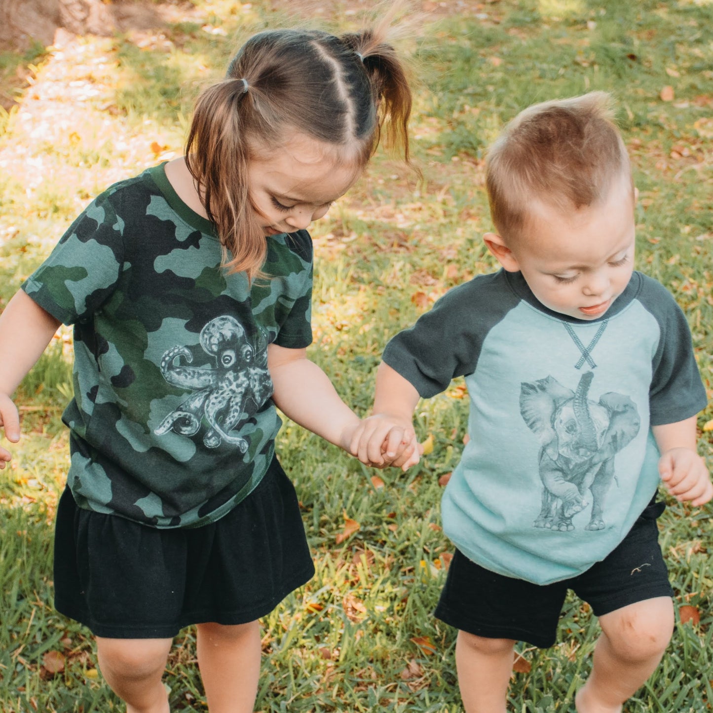 O is for Octopus B&W Toddler T-Shirt