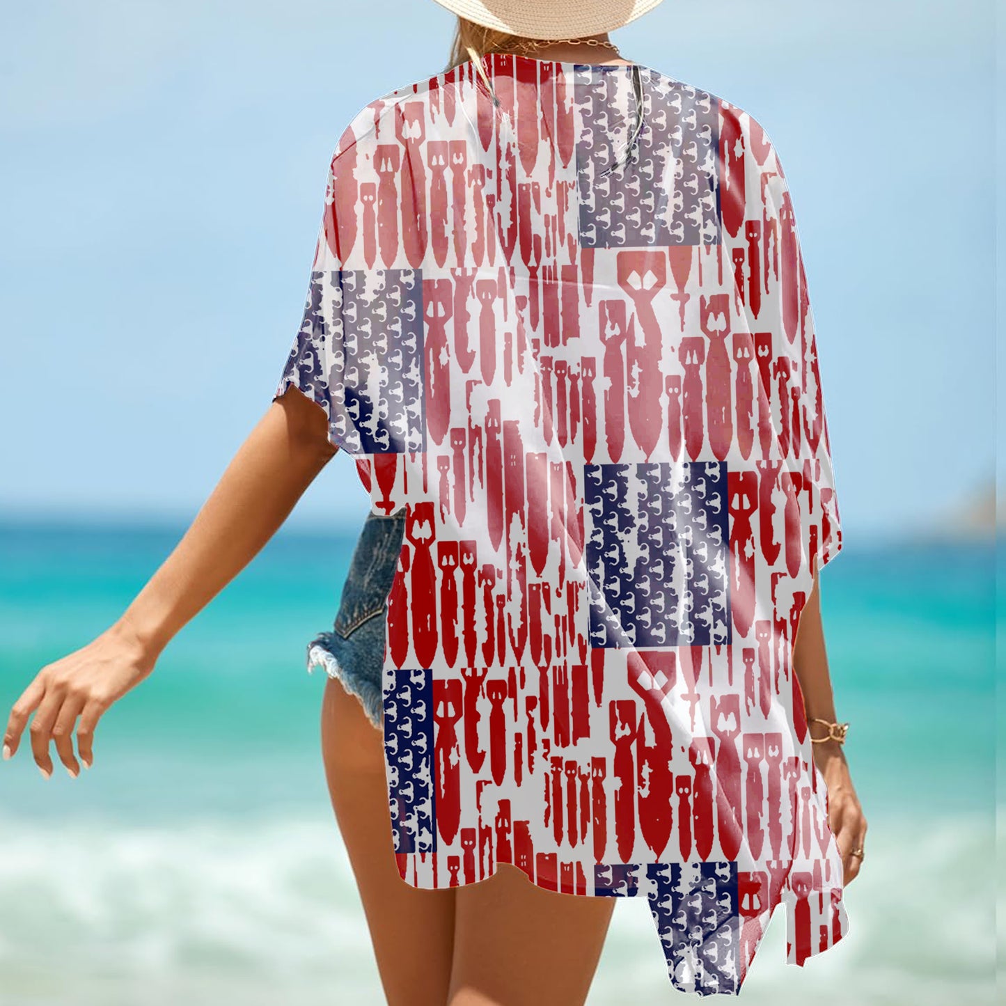 Women's Kimono - "EOD Bomb Flag"