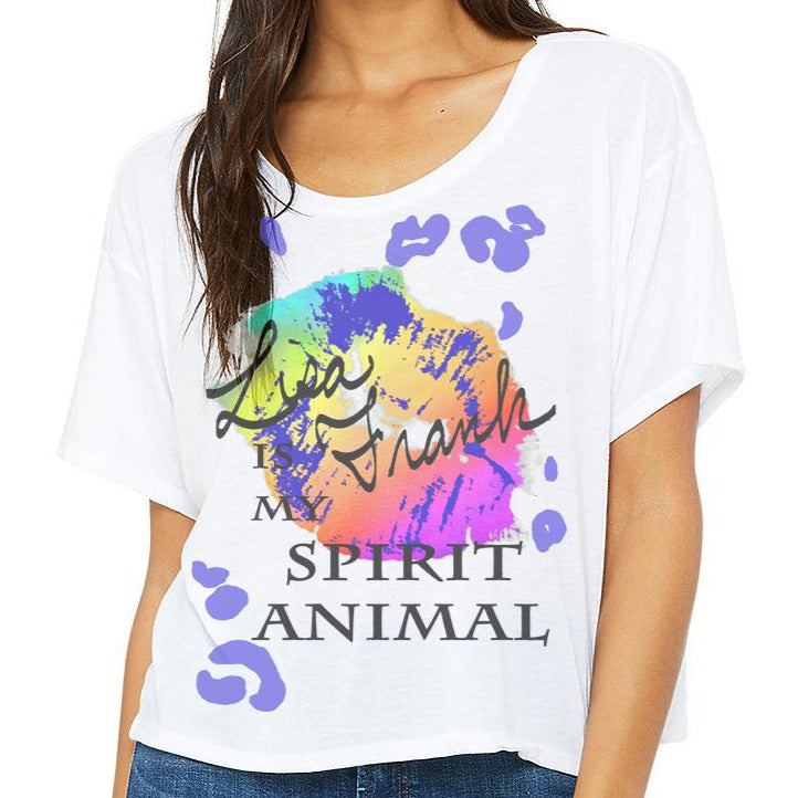 T-Shirt (Women's Cropped) - "Lisa Frank is my Spirit Animal"