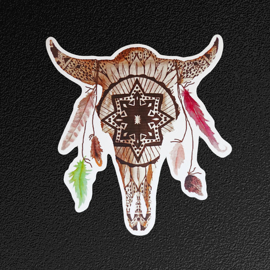 Mandala White Buffalo Vinyl Sticker/Decal